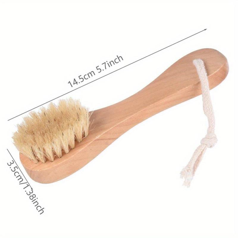 Natural Wooden Exfoliating Brush for Skin Cleansing