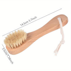 Natural Wooden Exfoliating Brush for Skin Cleansing