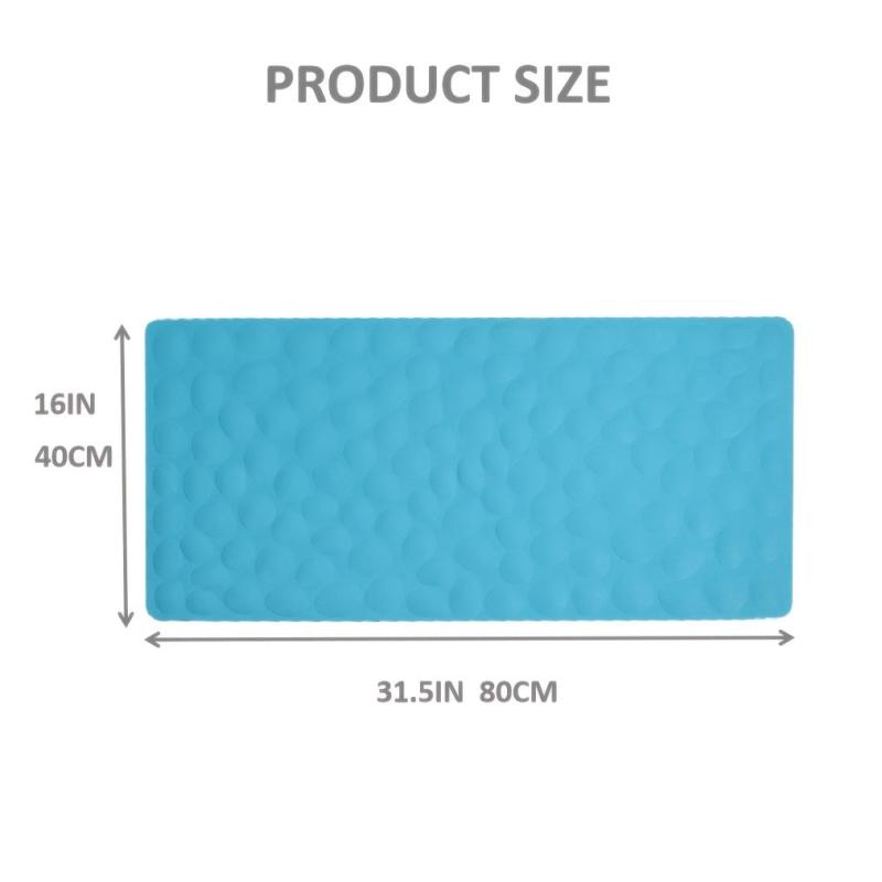 Non Slip Bathtub Mat Soft Rubber Bathroom Bathmat with Strong Suction Cups