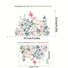 Waterproof Plant Flower Toilet Seat Cover Decal Self Adhesive Sticker