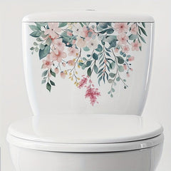 Waterproof Plant Flower Toilet Seat Cover Decal Self Adhesive Sticker