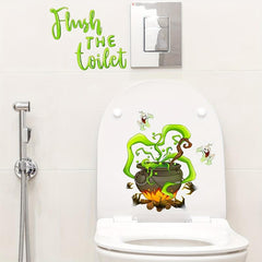 1PC Halloween English Cooker Toilet Sticker Room Decor