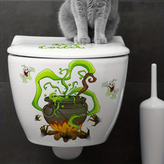 1PC Halloween English Cooker Toilet Sticker Room Decor