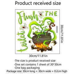 1PC Halloween English Cooker Toilet Sticker Room Decor