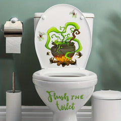 1PC Halloween English Cooker Toilet Sticker Room Decor