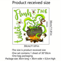 1PC Halloween English Cooker Toilet Sticker Room Decor
