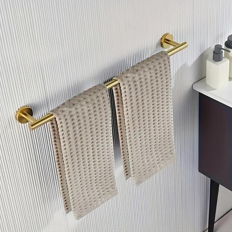 Stainless Steel Towel Bar Shower Towel Rack Wall Mounted Bathroom Holder