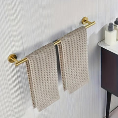 Stainless Steel Towel Bar Shower Towel Rack Wall Mounted Bathroom Holder