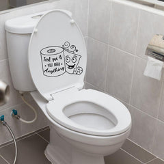 2PCS Toilet Lid Decals Vinyl Art Decals Bathroom Decor Toilet Rules Signs
