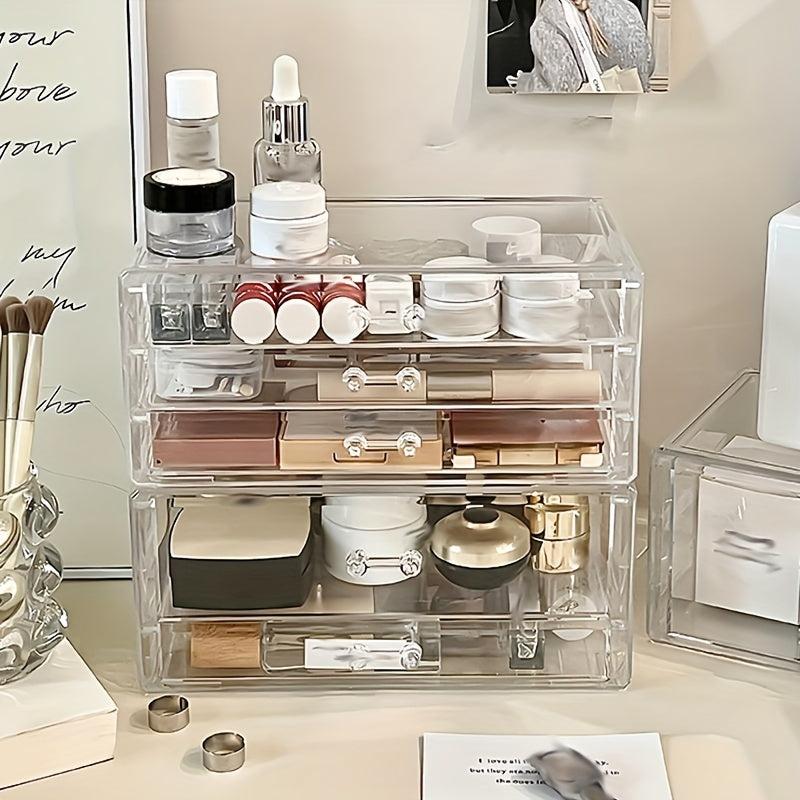 Acrylic Vanity Table Cosmetic Storage Box with Drawer