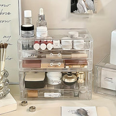 Acrylic Vanity Table Cosmetic Storage Box with Drawer