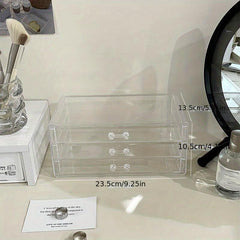 Acrylic Vanity Table Cosmetic Storage Box with Drawer