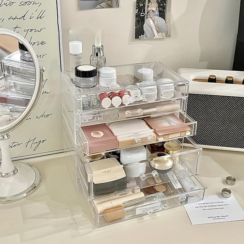 Acrylic Vanity Table Cosmetic Storage Box with Drawer
