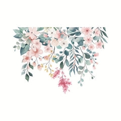 Flowers Pattern Toilet Stickers Self Adhesive Bathroom Wall Sticker Waterproof