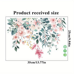 Flowers Pattern Toilet Stickers Self Adhesive Bathroom Wall Sticker Waterproof