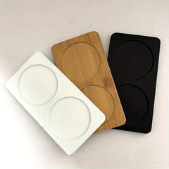 Wood Vanity Tray Bathroom Storage Organizer Plate Countertop Holder for Perfume