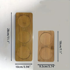 Wood Vanity Tray Bathroom Storage Organizer Plate Countertop Holder for Perfume