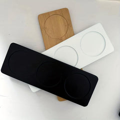 Wood Vanity Tray Bathroom Storage Organizer Plate Countertop Holder for Perfume