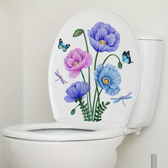 Dragonfly Butterfly Toilet Lid Decal Sticker Restroom Reno