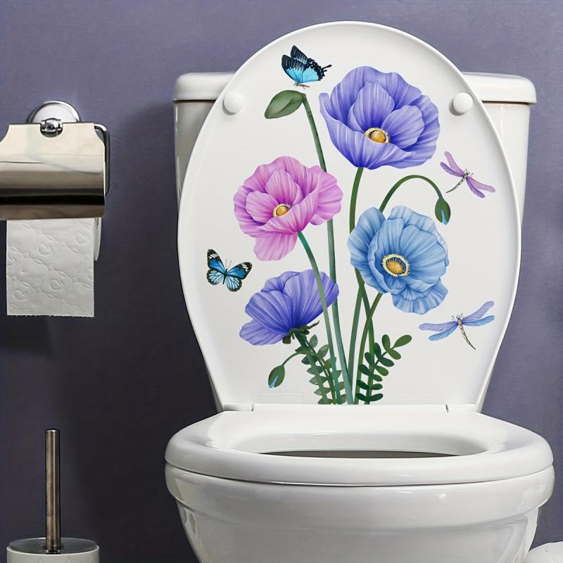 Dragonfly Butterfly Toilet Lid Decal Sticker Restroom Reno
