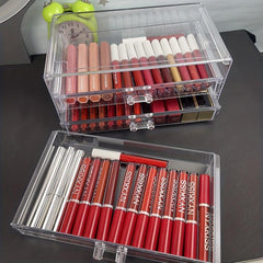 Acrylic Lipstick Storage Box Eyeshadow Makeup Organizer Dustproof Drawer Box