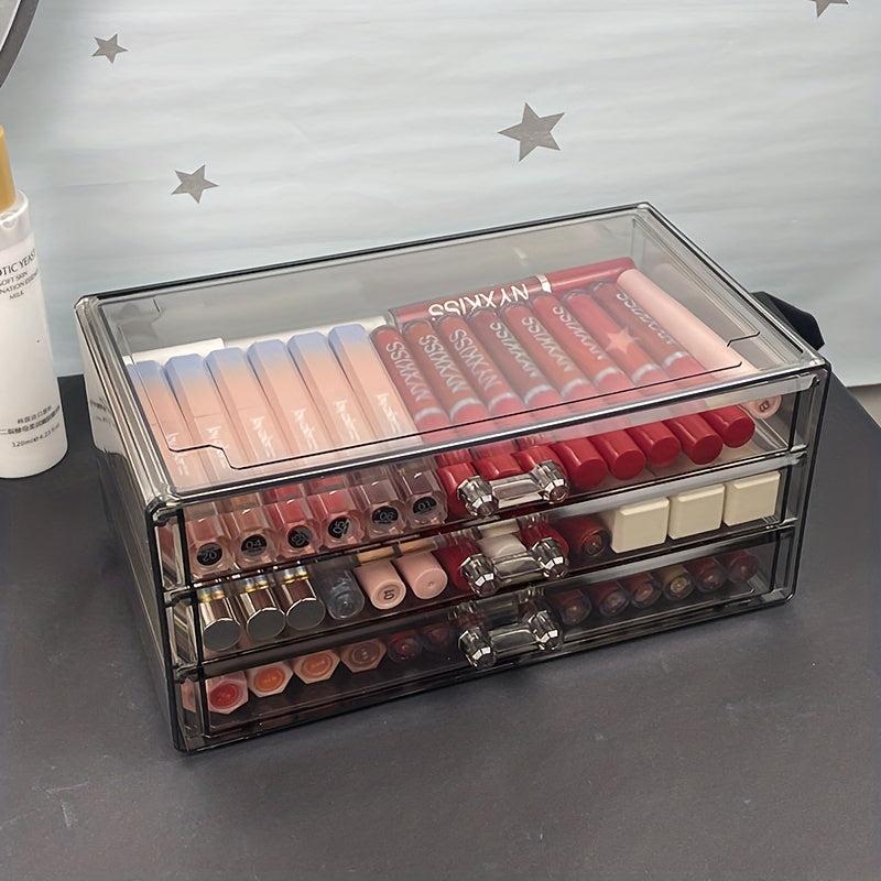 Acrylic Lipstick Storage Box Eyeshadow Makeup Organizer Dustproof Drawer Box