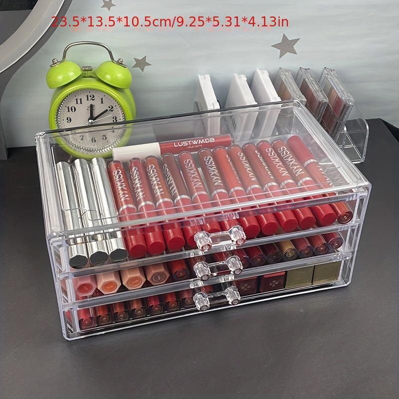 Acrylic Lipstick Storage Box Eyeshadow Makeup Organizer Dustproof Drawer Box