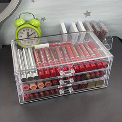 Acrylic Lipstick Storage Box Eyeshadow Makeup Organizer Dustproof Drawer Box