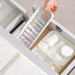 Japanese Style Cosmetic Storage Box Desktop Organiser Drawer Divider Grid Box