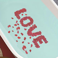 6pcs Rose Petal Bathtub Appliques LOVE Romantic Sticker Non-slip Decor