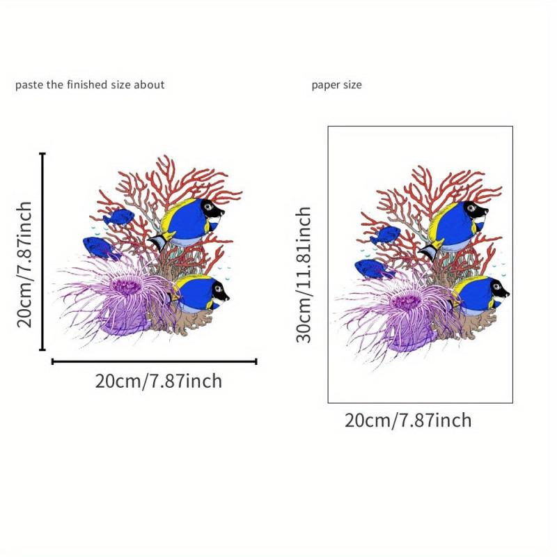 Underwater Coral Fish Toilet Lid Decal - Waterproof Tile Sticker