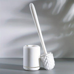Soft Bristle Toilet Brush with Long Handle and Holder