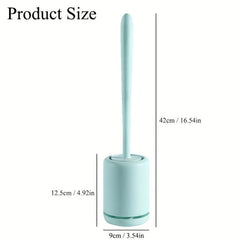 Soft Bristle Toilet Brush with Long Handle and Holder