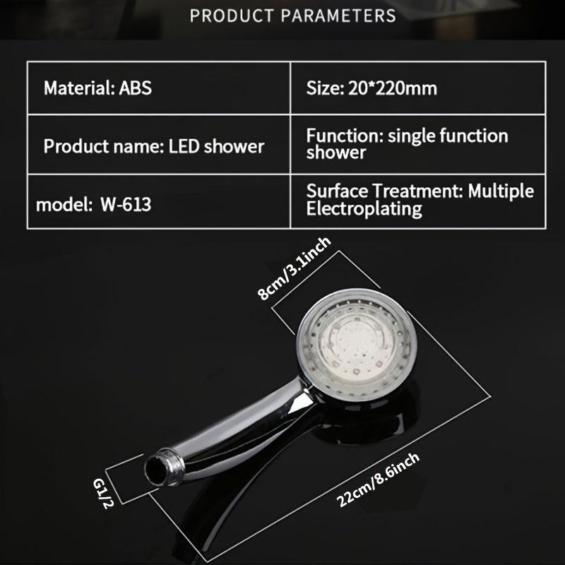 Colorful LED Shower Head Water Saving Bathroom