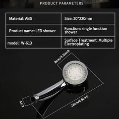 Colorful LED Shower Head Water Saving Bathroom