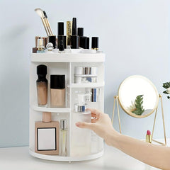360u00b0 Rotating Makeup Organizer Adjustable Storage Rack