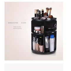 360u00b0 Rotating Makeup Organizer Adjustable Storage Rack