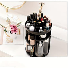 360u00b0 Rotating Makeup Organizer Adjustable Storage Rack