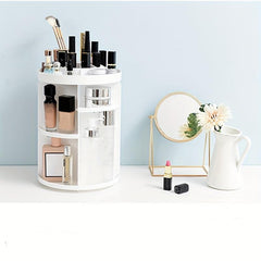 360u00b0 Rotating Makeup Organizer Adjustable Storage Rack