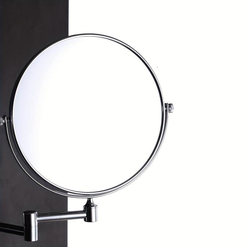 Stainless Steel Wall-Mounted 8-Inch 3X Magnification Makeup Mirror