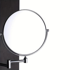 Stainless Steel Wall-Mounted 8-Inch 3X Magnification Makeup Mirror