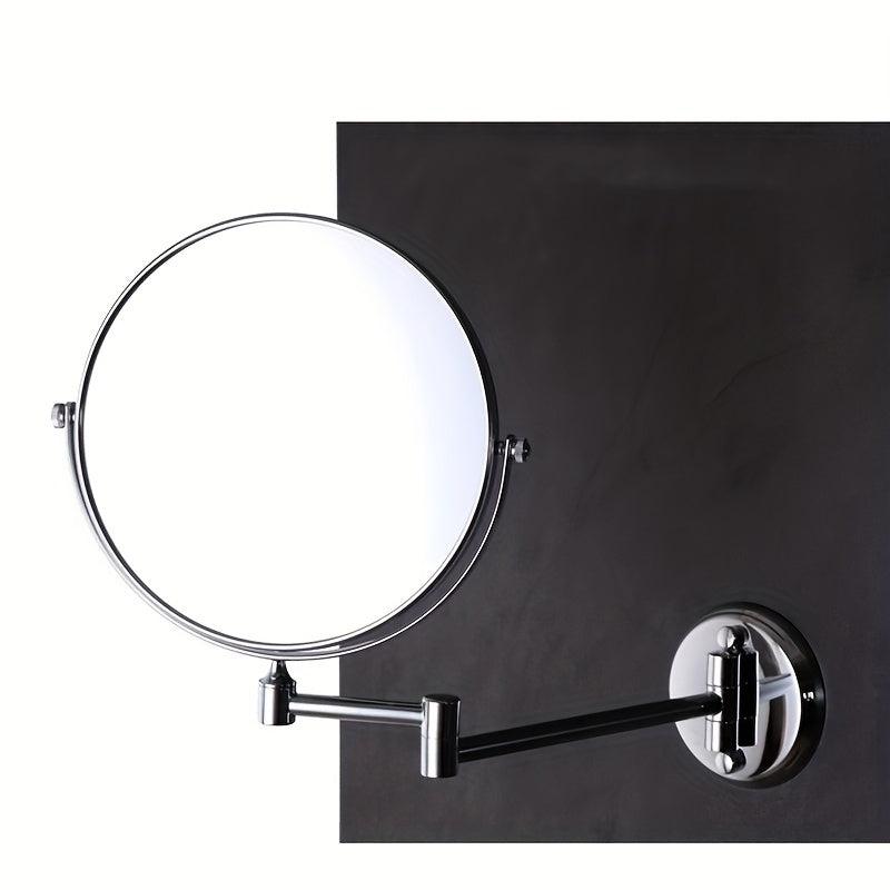 Stainless Steel Wall-Mounted 8-Inch 3X Magnification Makeup Mirror