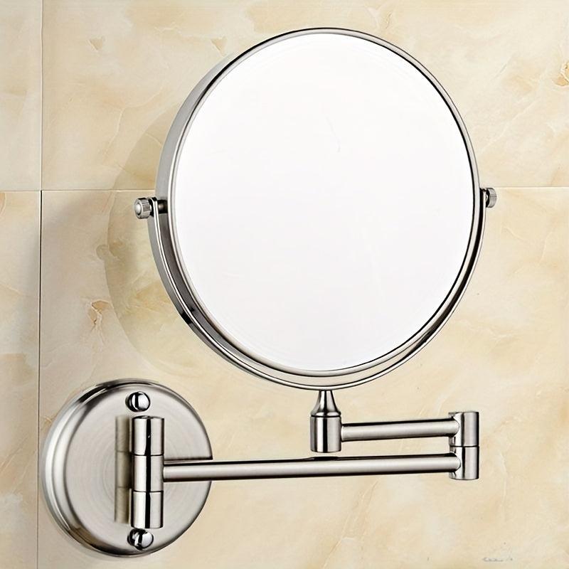 Stainless Steel Wall-Mounted 8-Inch 3X Magnification Makeup Mirror
