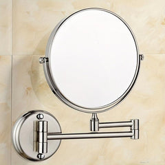 Stainless Steel Wall-Mounted 8-Inch 3X Magnification Makeup Mirror