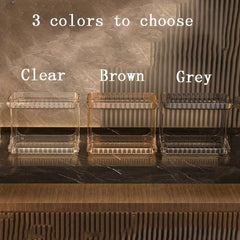 Large Capacity Double Layer Cosmetic Storage Rack for Bathroom Table