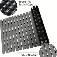 Non Slip Bath Rug with Drain Holes and Suction Cups