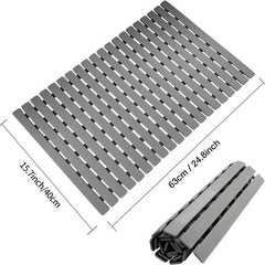Non Slip Bath Rug with Drain Holes and Suction Cups