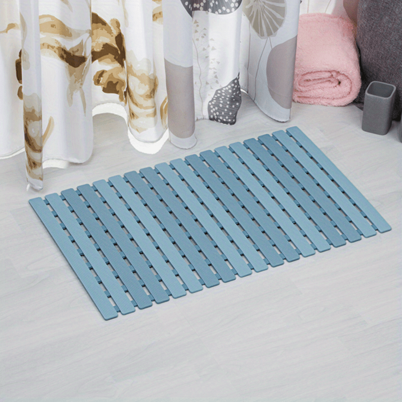 Non Slip Bath Rug with Drain Holes and Suction Cups