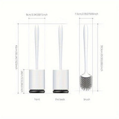 Toilet Brush with Holder Box Floor Standing Cleaning Tool
