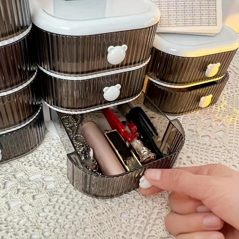 3 Layer Jewelry Box Storage Organizer Cosmetics Desktop Decorations